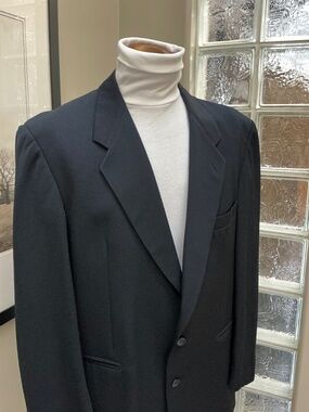 Men’s Ponti Big & Tall Navy Suit Jacket, Size 48L